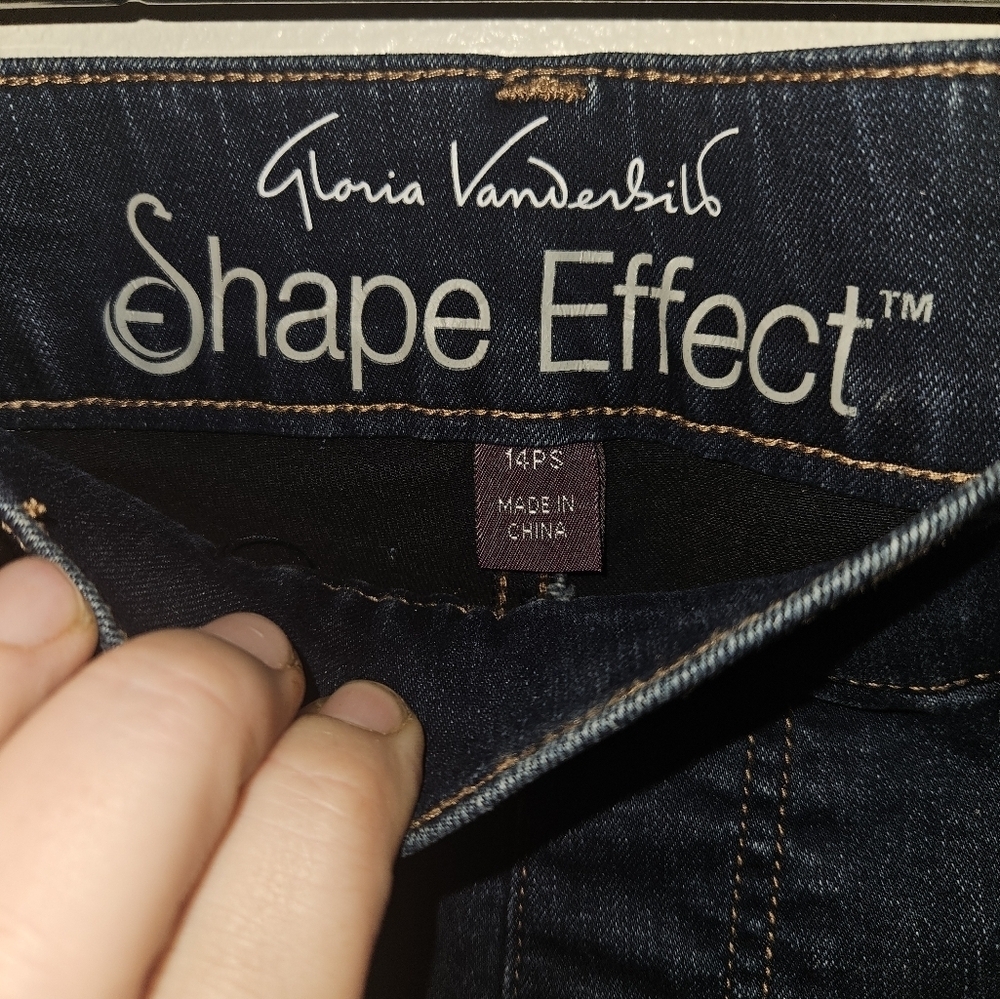 Gloria Vanderbilt Shape Effect High Rise Straight Size 14 PS - Picture 7 of 10